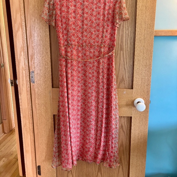 Gaala Paris Nadia Silk Retro Button Down Midi Dress, Size 38 Medium - Picture 5 of 8